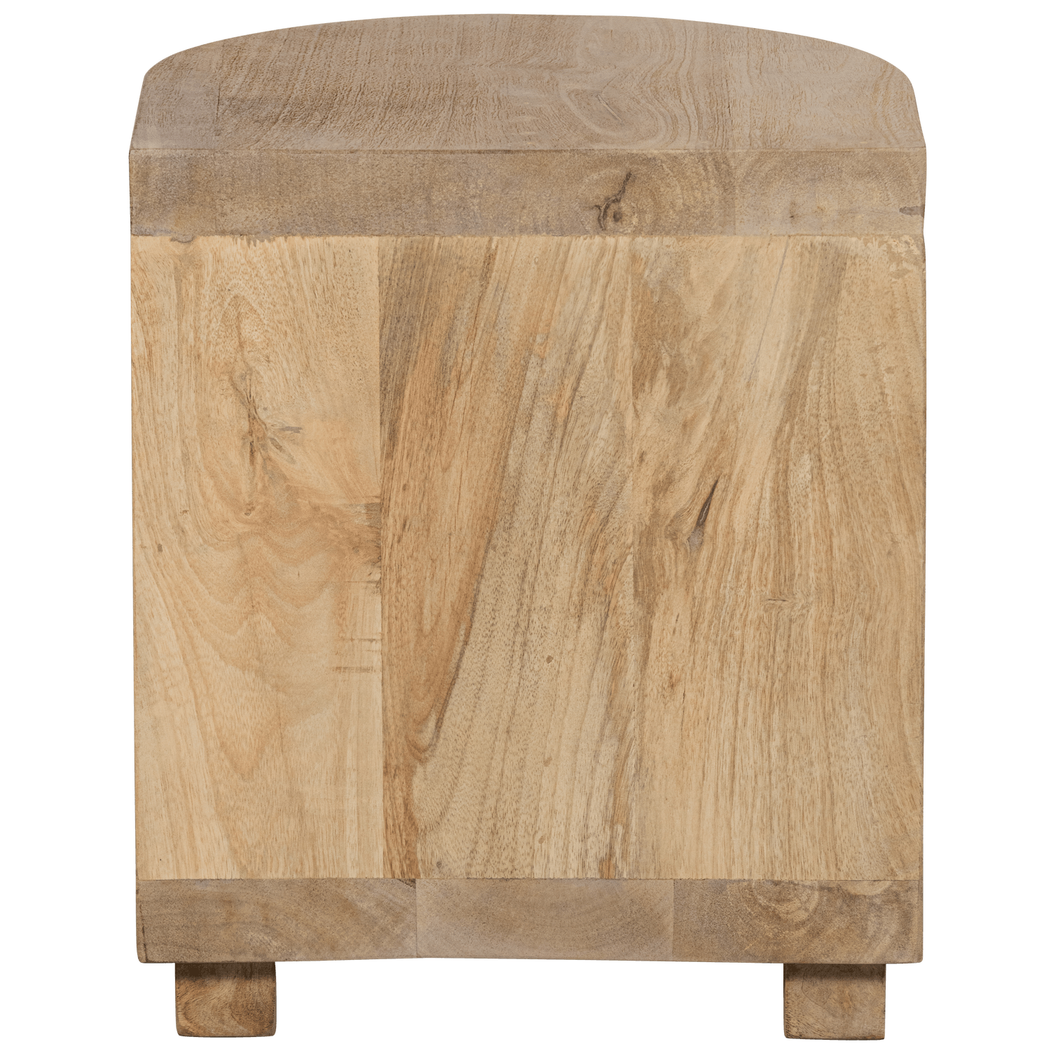 DARREN SEMICIRCULAR SIDE TABLE MANGO WOOD NATURAL - PARIS14A.RO