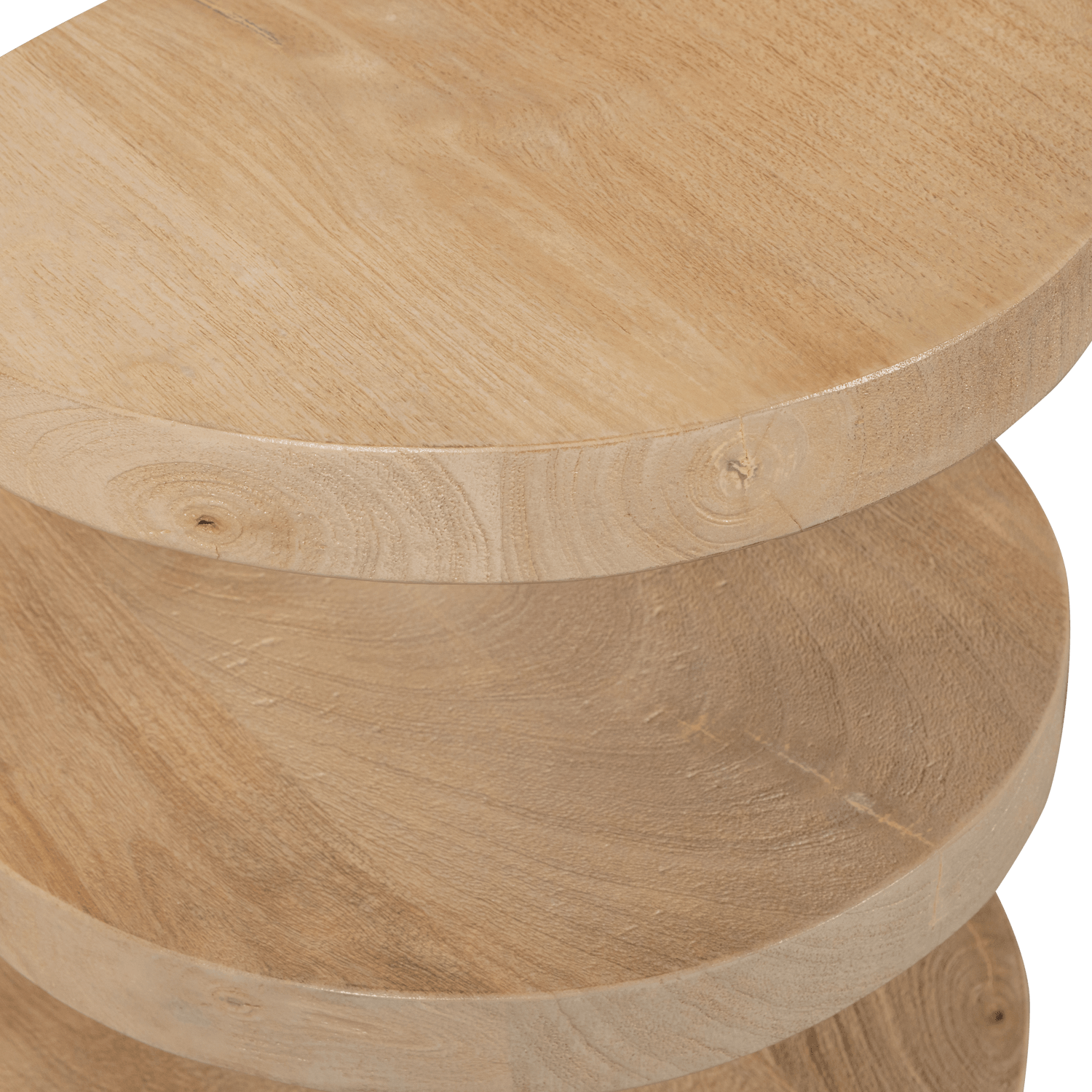 DARREN SEMICIRCULAR SIDE TABLE MANGO WOOD NATURAL - PARIS14A.RO