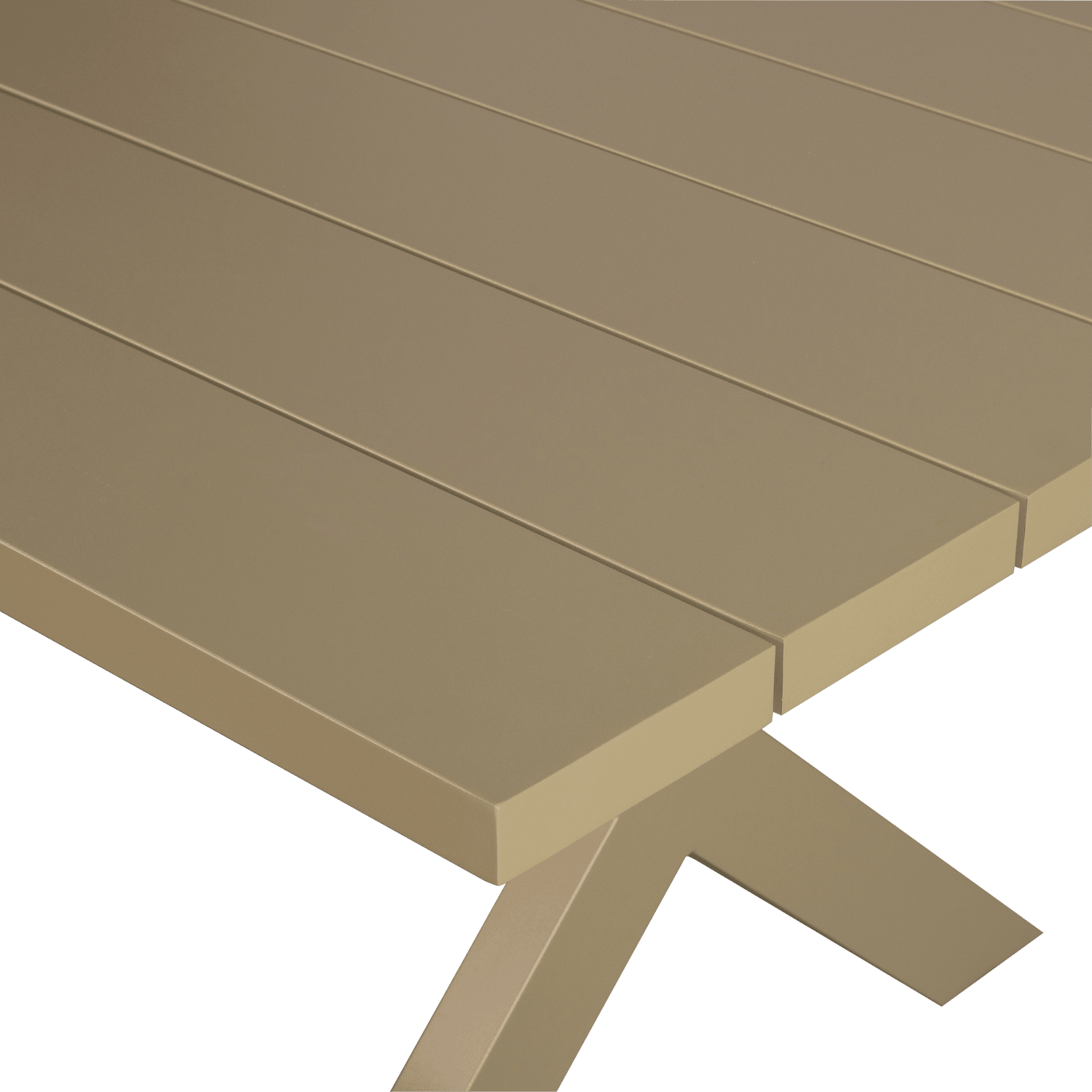 DELTA PICKNICK GARDEN TABLE ALUMINIUM GREEN/SAND 220x100CM - PARIS14A.RO