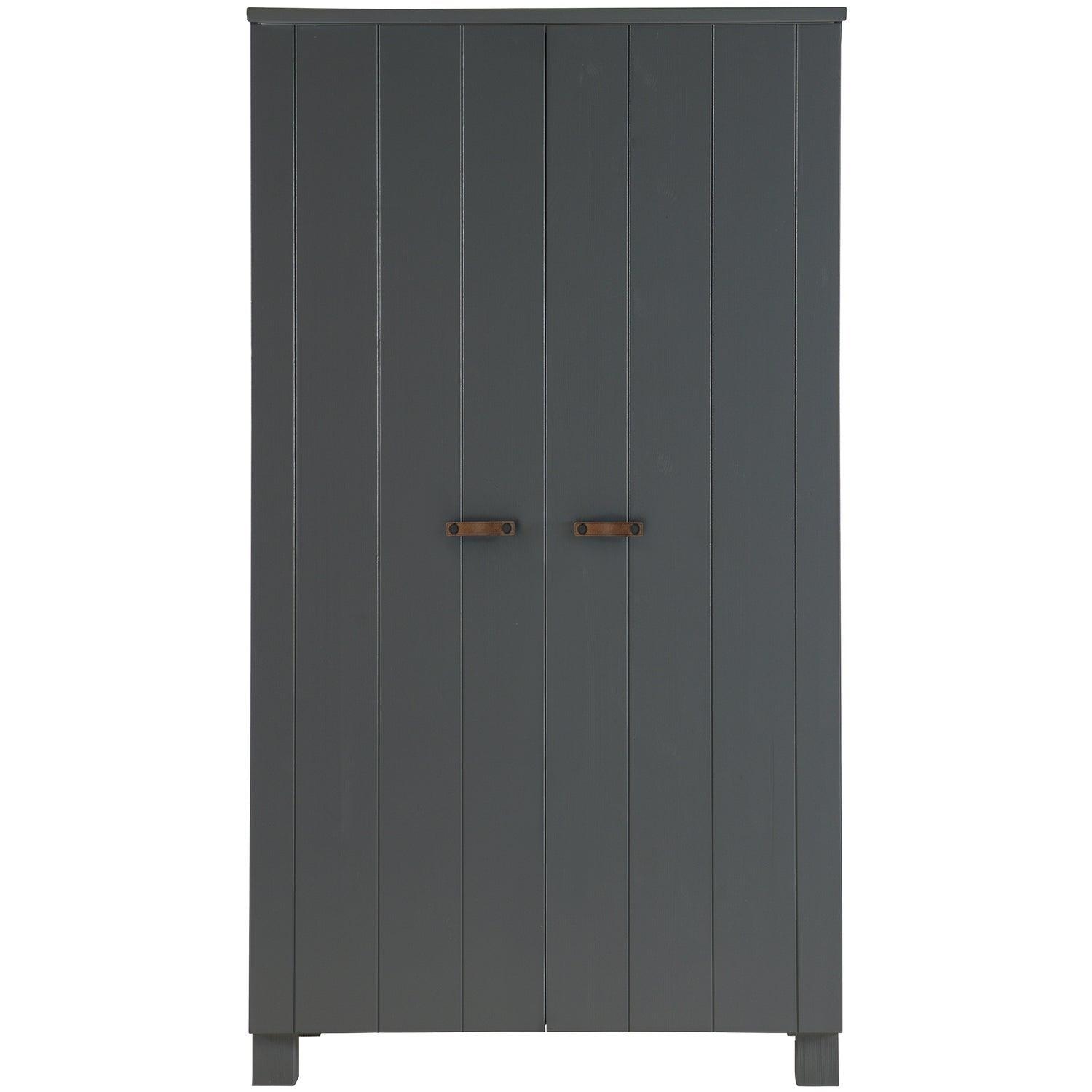 DENNIS WARDROBE LEATHER GRIP PINE STEEL GREY [fsc] - PARIS14A.RO