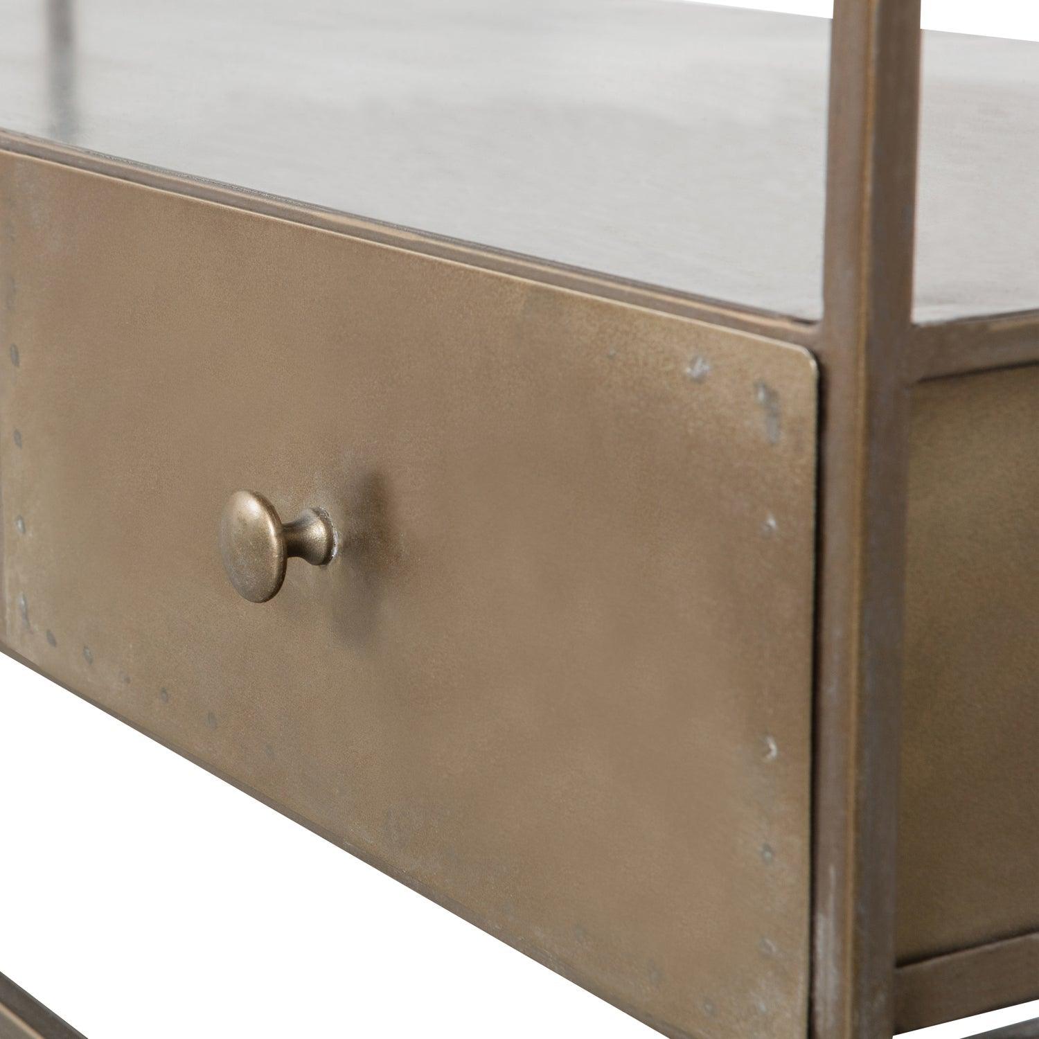DEPART TV UNIT METAL ANTIQUE BRASS - PARIS14A.RO