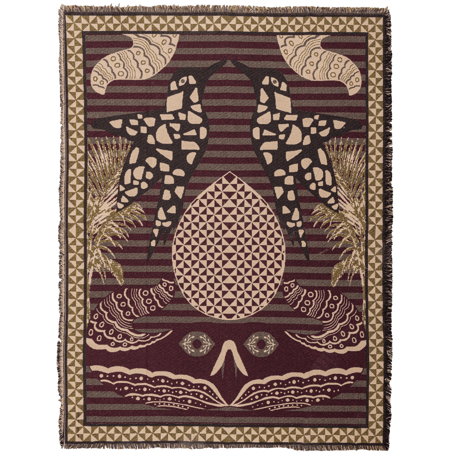 DEVOTE JACQUARD PLAID WITH DOUBLE BIRD MULTICOLOR - PARIS14A.RO