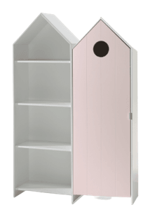 Deze CASAMI combinatie bestaat uit 2 kasten: 1 kastje met roze deur en 1 open kast. - PARIS14A.RO