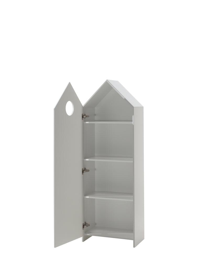Deze CASAMI combinatie bestaat uit 3 kasten: 2 kastjes met grijze en roze deur en 1 open kast. - PARIS14A.RO