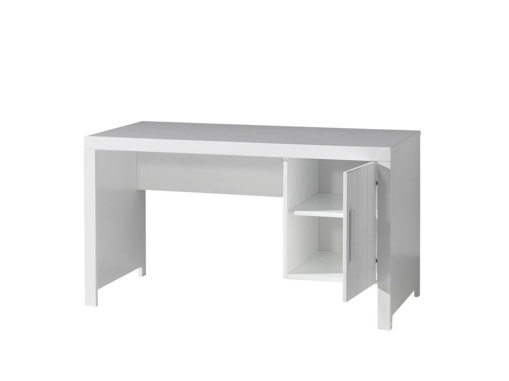 Deze ERIK combinatie in wit bestaat uit een bureau en boekenkast. - PARIS14A.RO