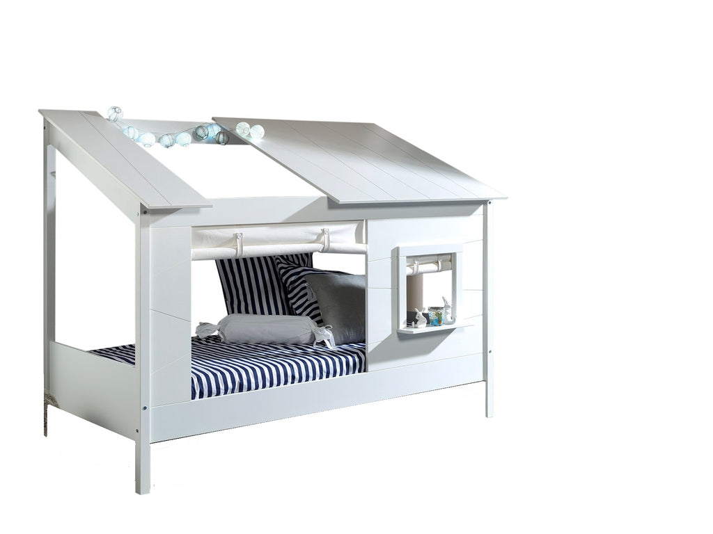 Pat casuta cu perdele HOUSEBEDS - Vipack
