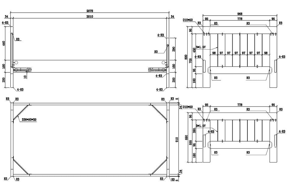 Pat cu sertar si o sipca LEWIS 90x200cm - Vipack