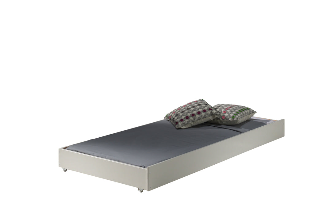 Pat supraetajat cu sertar gri PINO / inaltime 140 cm - Vipack
