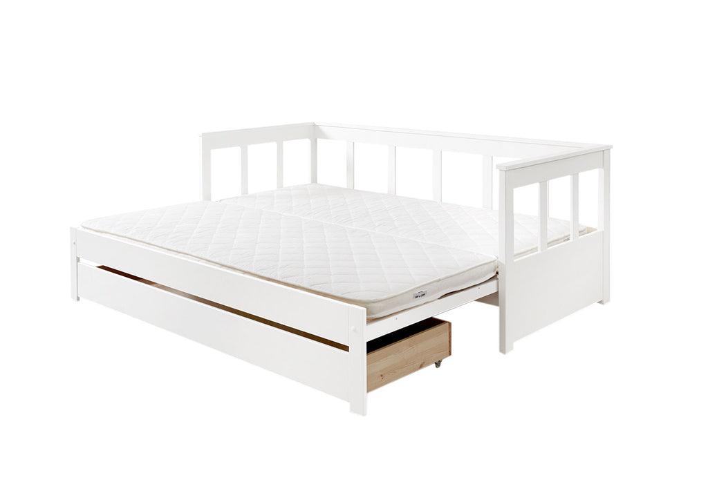 Deze PINO-combinatie bestaat uit een PINO uitschuif-kajuitbed wit en een PINO lade uitschuif-kajuitbed wit - PARIS14A.RO