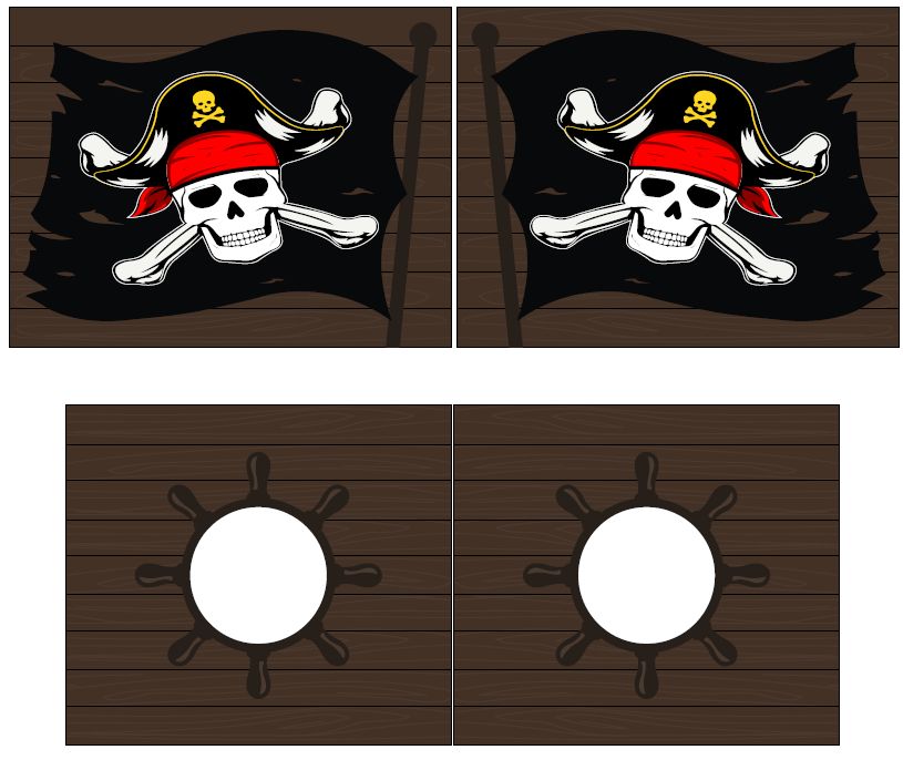 Pat mijlociu alb cu perdea Caribian Pirates / PINO - Vipack