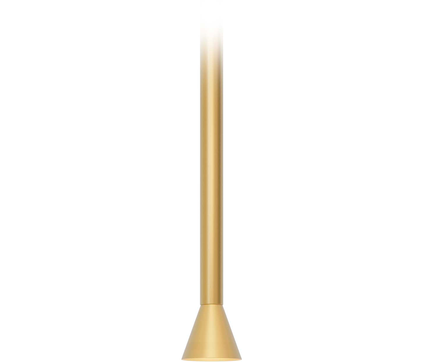 Robin plafonieră Raluca 27K | fier, aluminiu | Auriu | 8.5W, 980Lm, 2700K, 8x8x105 cm