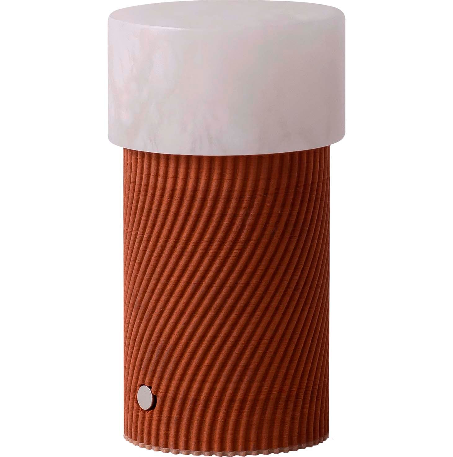 Robin lampă masă Rizzo Portable | lemn, alabastru | PLA wood Teka | 2.2W, 250Lm, 3000K, 9x9x16 cm