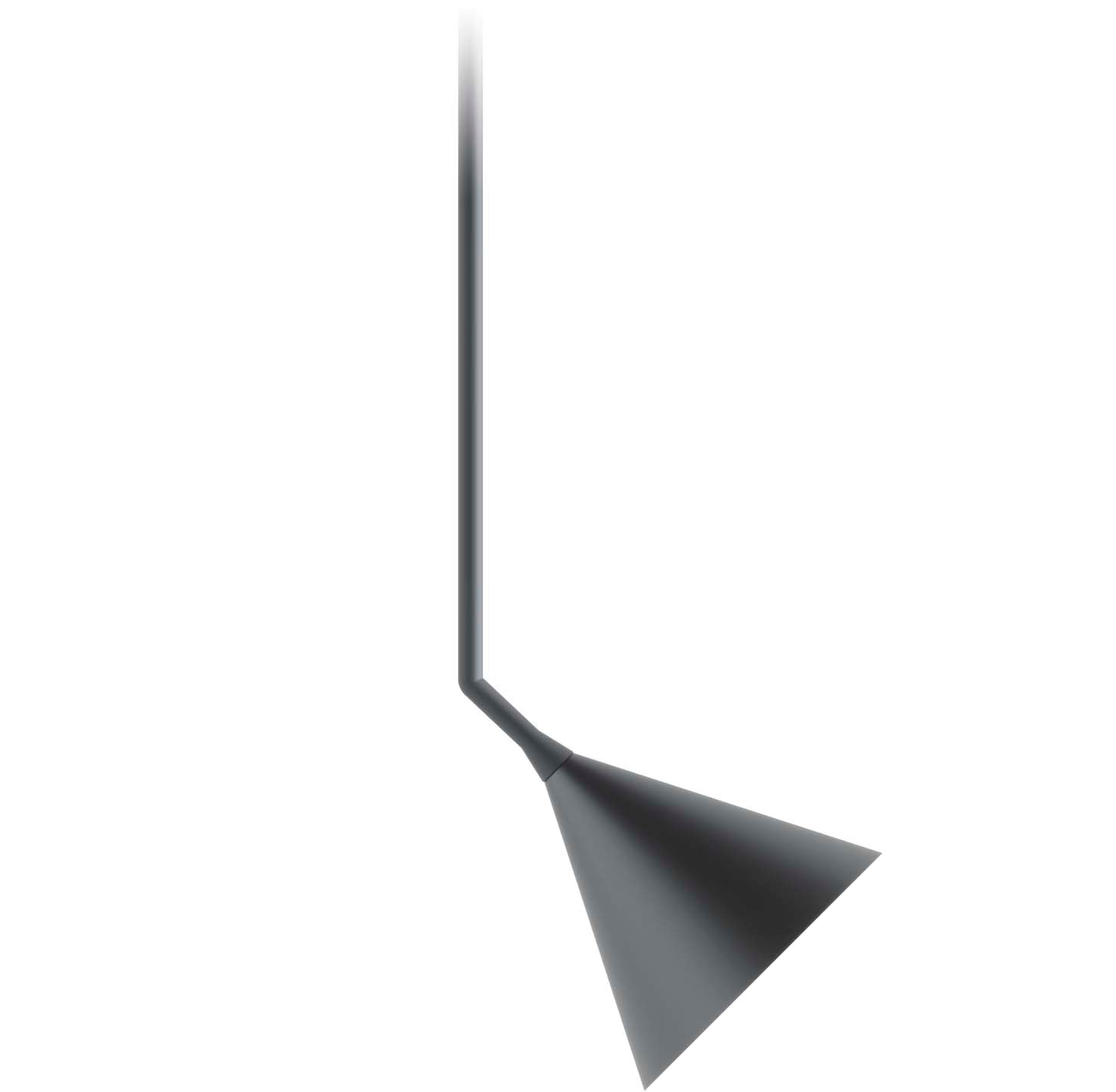 Robin lustră Rubi Mono side | fier, sticlă opală | Negru mat, auriu | G9, 24x20x145 cm