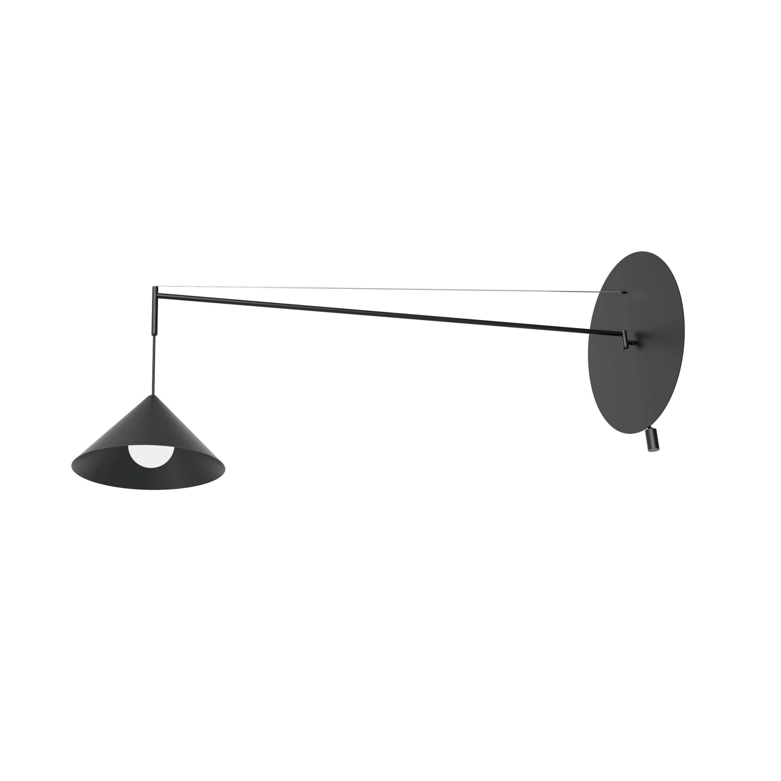 Robin aplică Roma 120 fier, aluminiu, sticlă Negru mat G9, 49x136x66 cm