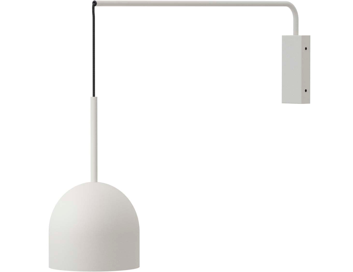 Robin aplică Rio Single Arm fier, cablu textil Alb mat E14, 16x64x46 cm