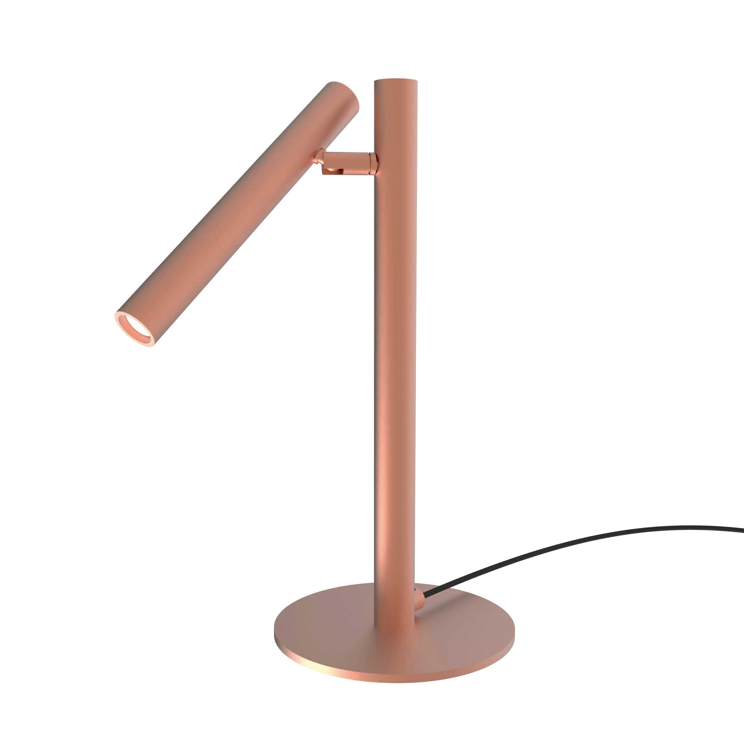 Robin lampă masă Rui | fier, aluminiu, textil | Bronz | 2.7W, 350Lm, 3000K, 14x14x36 cm