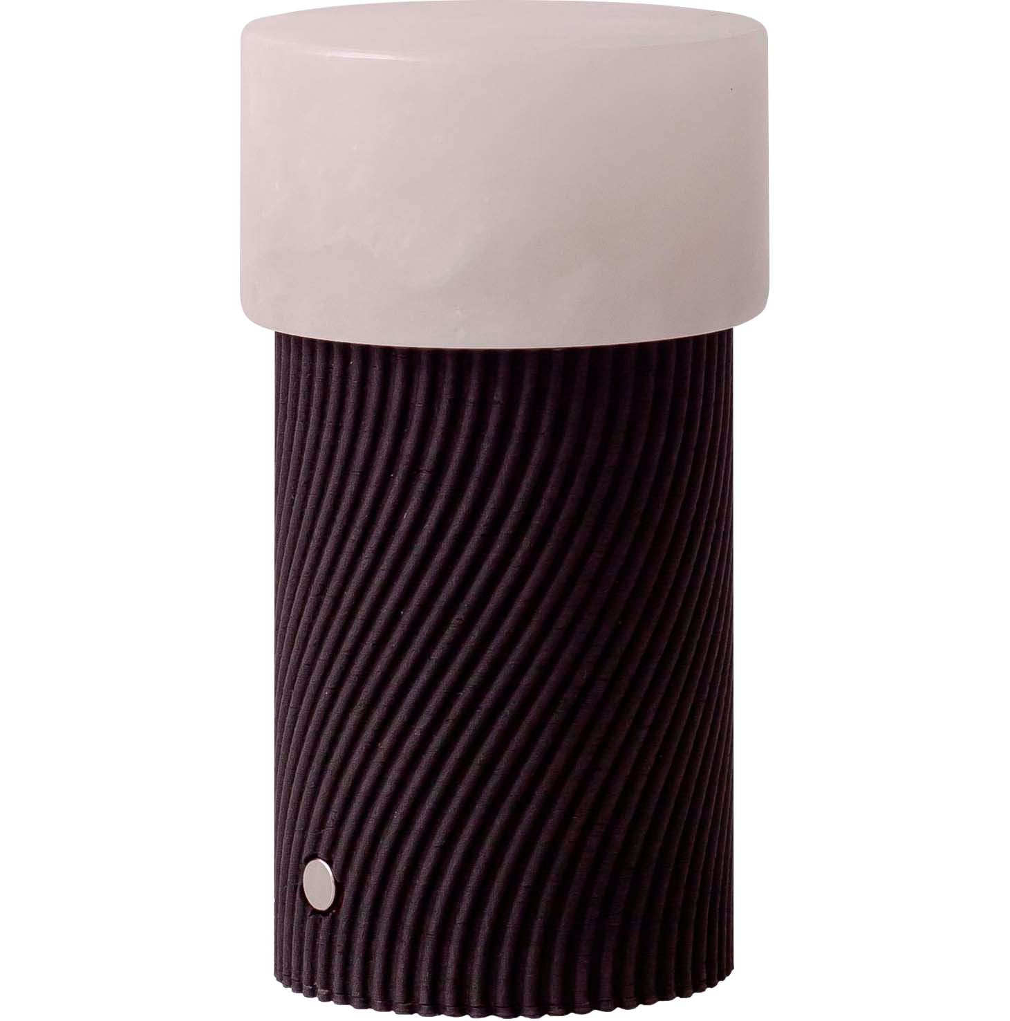 Robin lampă masă Rizzo Portable | lemn, alabastru | PLA wood Wenge | 2.2W, 250Lm, 3000K, 9x9x16 cm