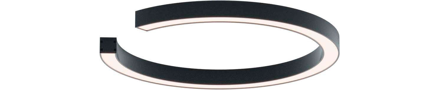 Robin plafonieră Roberta 50 | aluminiu | Negru mat | 20W, 3200Lm, 3000K, 50x50x3 cm