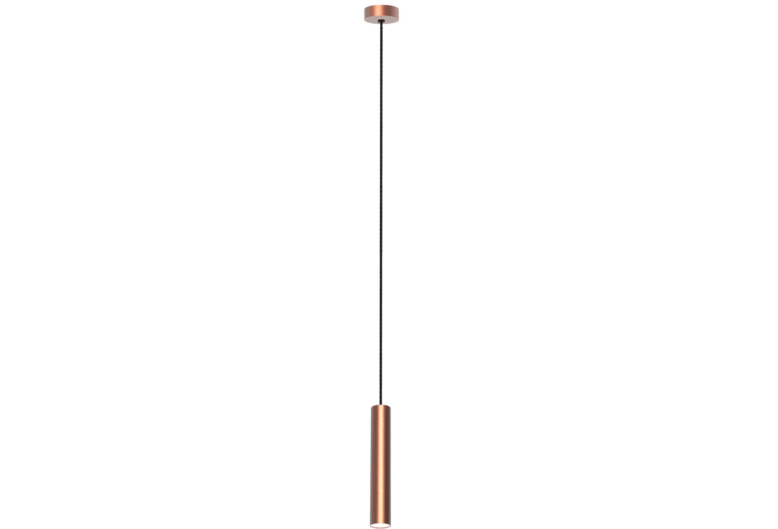Robin lustră Rose 25 alamă, cablu textil Bronz GU10 mini, 4x4x25 cm