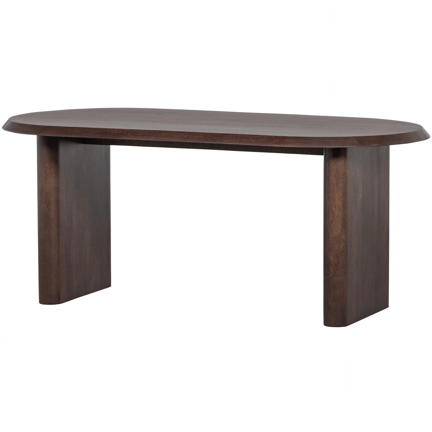 ELLIPS DINING TABLE MANGO WOOD WALNUT 90x180CM - PARIS14A.RO