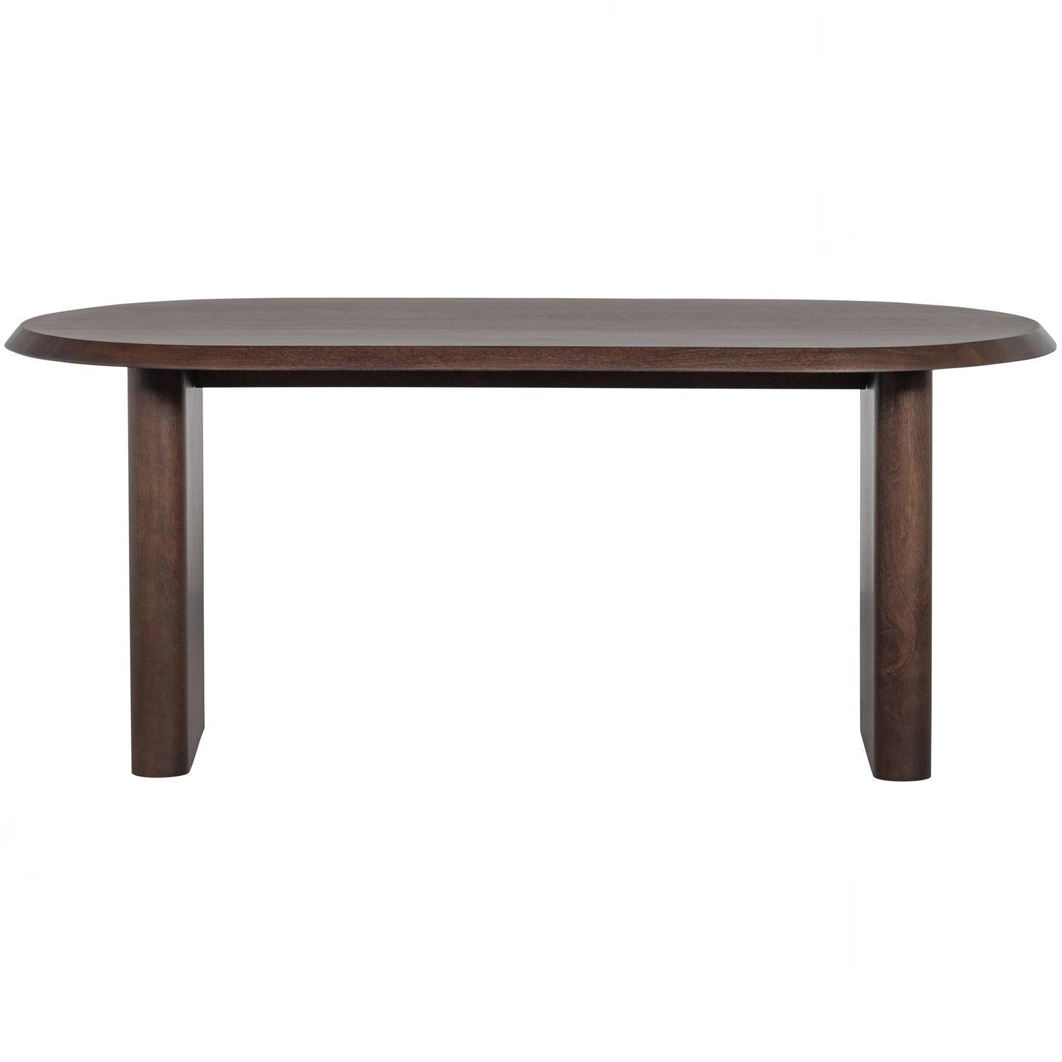 ELLIPS DINING TABLE MANGO WOOD WALNUT 90x180CM - PARIS14A.RO