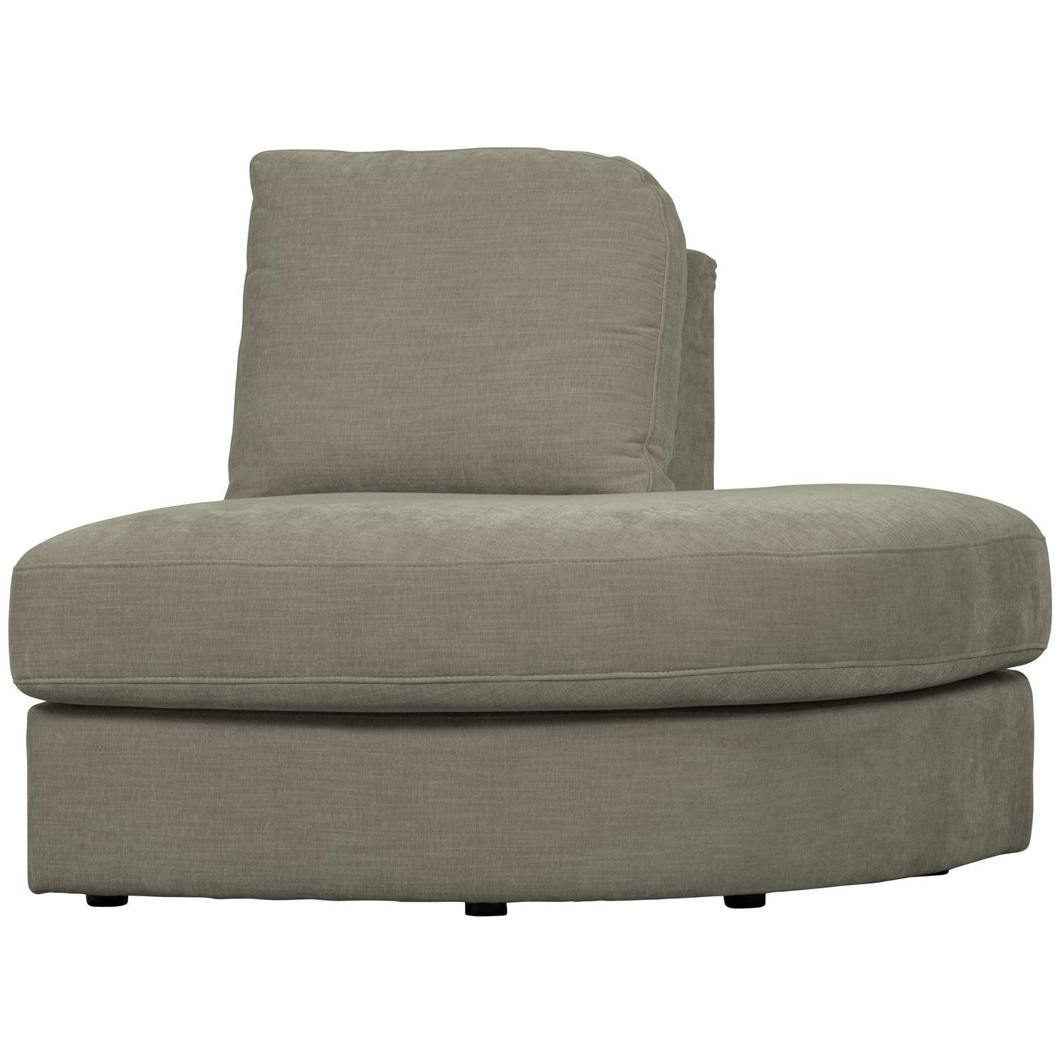 FAMILY 1-SEAT ELEMENT ROUND CORNERRIGHT WOVENFABRIC WARMGREY - PARIS14A.RO