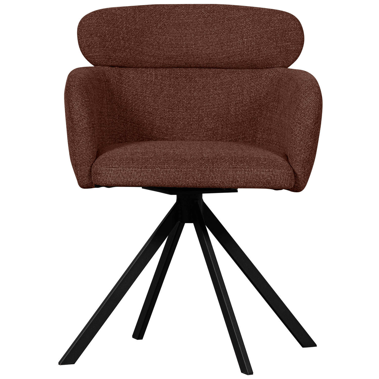 FENNE SWIVEL DINING CHAIR WOVEN FABRIC CHESTNUT - PARIS14A.RO