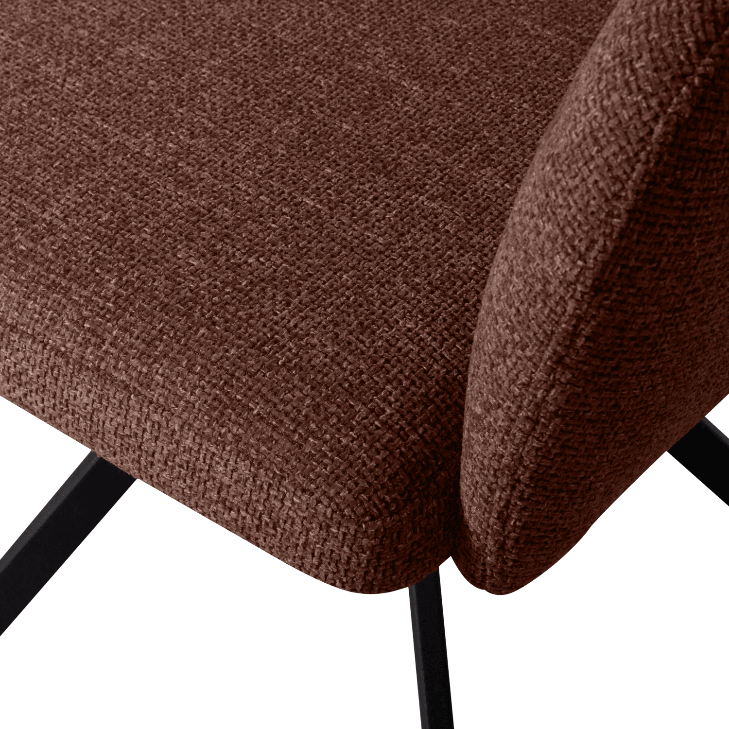 FENNE SWIVEL DINING CHAIR WOVEN FABRIC CHESTNUT - PARIS14A.RO