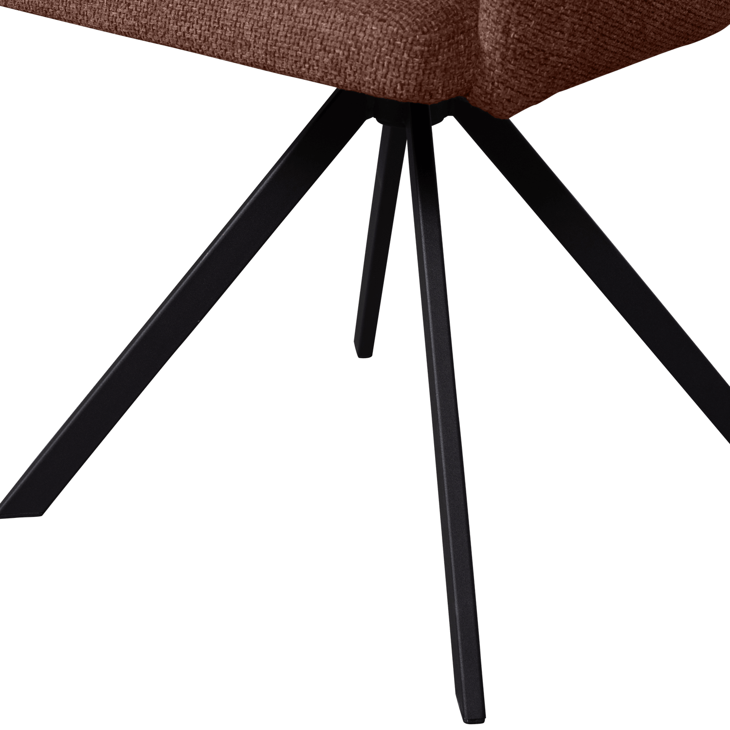 FENNE SWIVEL DINING CHAIR WOVEN FABRIC CHESTNUT - PARIS14A.RO