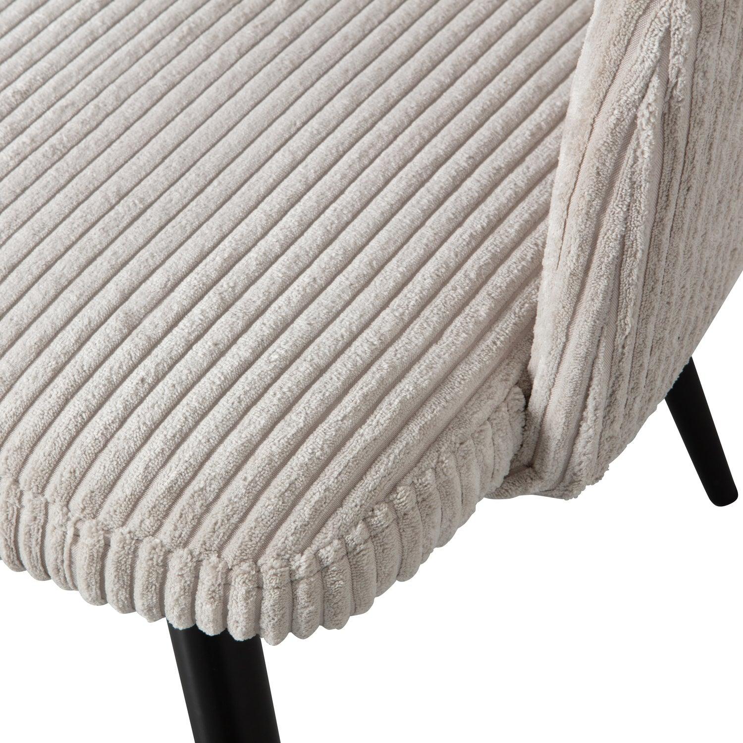FERDY DINING CHAIR WITH ROUGH RIB PEARL - PARIS14A.RO