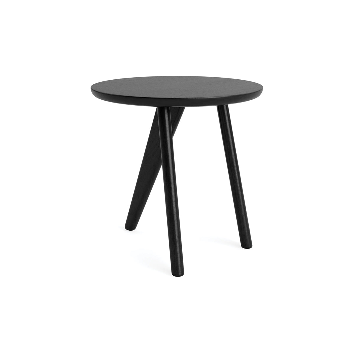 NORR11 masuta laterala Fin | stejar FSC | Negru | Ø40xh40 cm