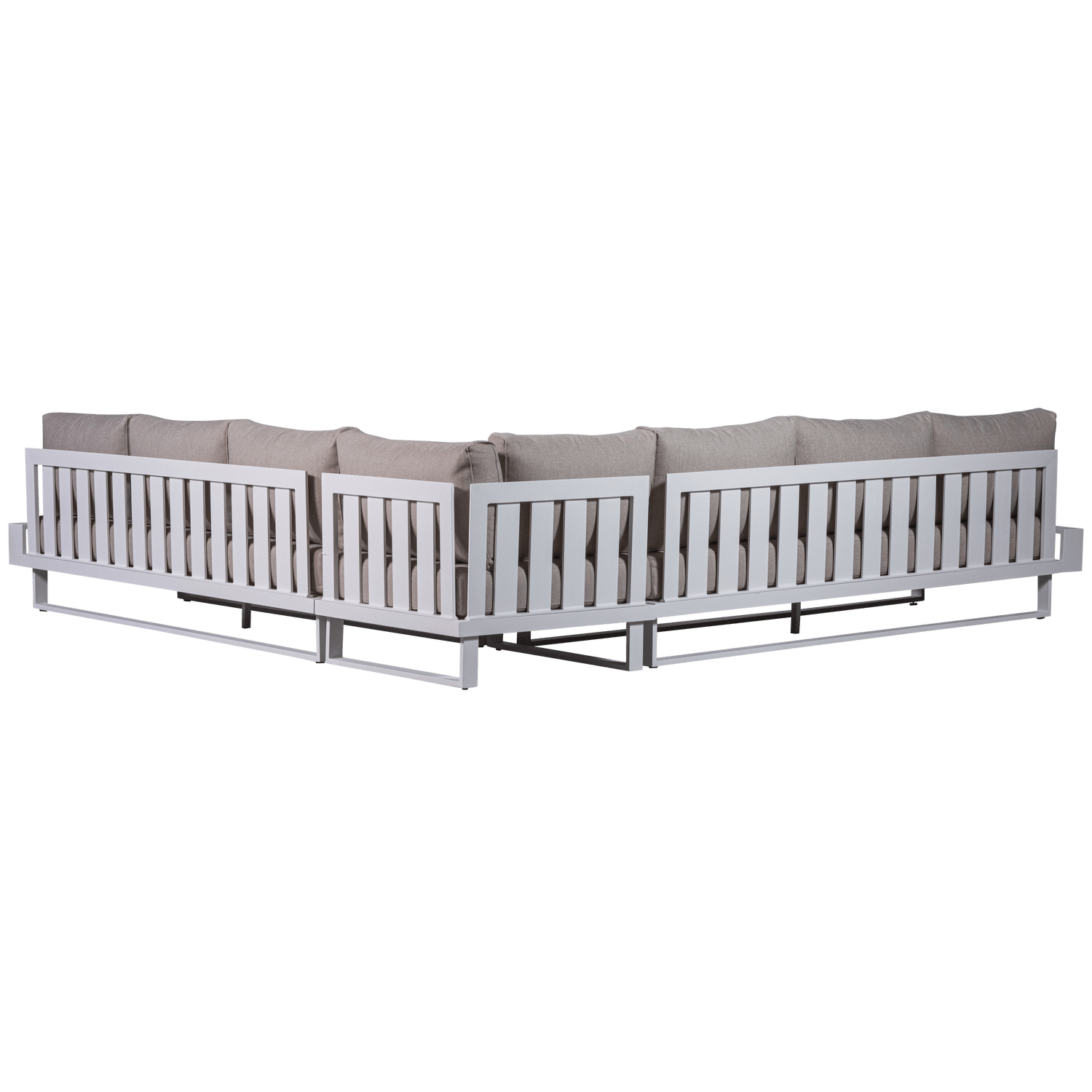 FLINT CORNER BENCH GARDEN ALUMINIUM WHITE/NATURAL - PARIS14A.RO