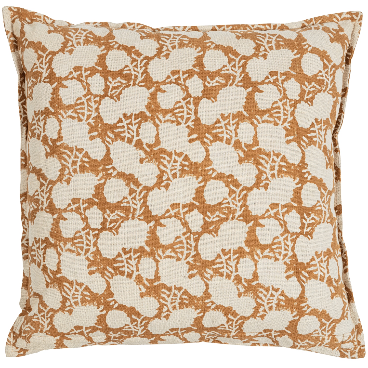 FOLIAGE CUSHION WITH PRINT BROWN 50x50CM - PARIS14A.RO