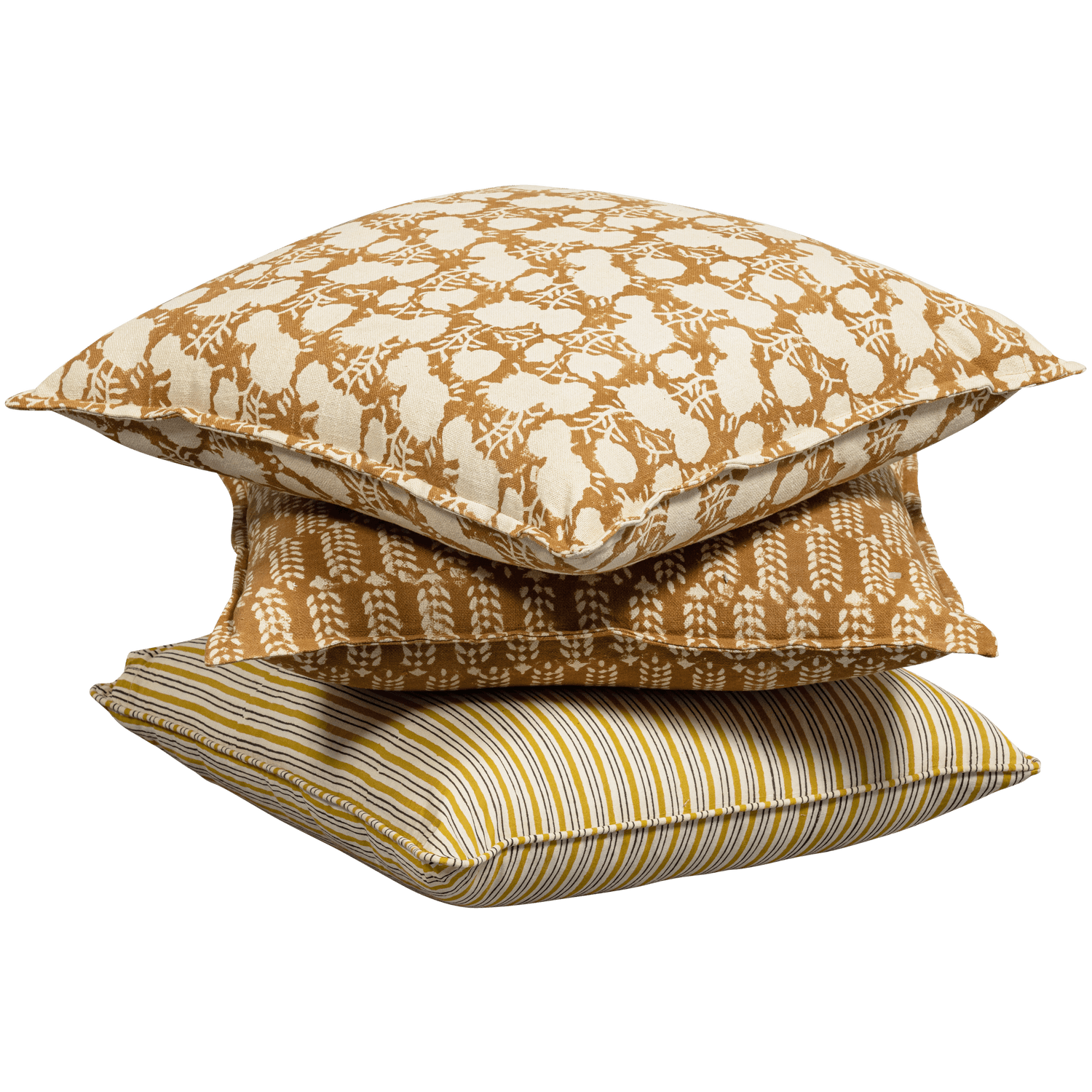 FOLIAGE CUSHION WITH PRINT BROWN 50x50CM - PARIS14A.RO