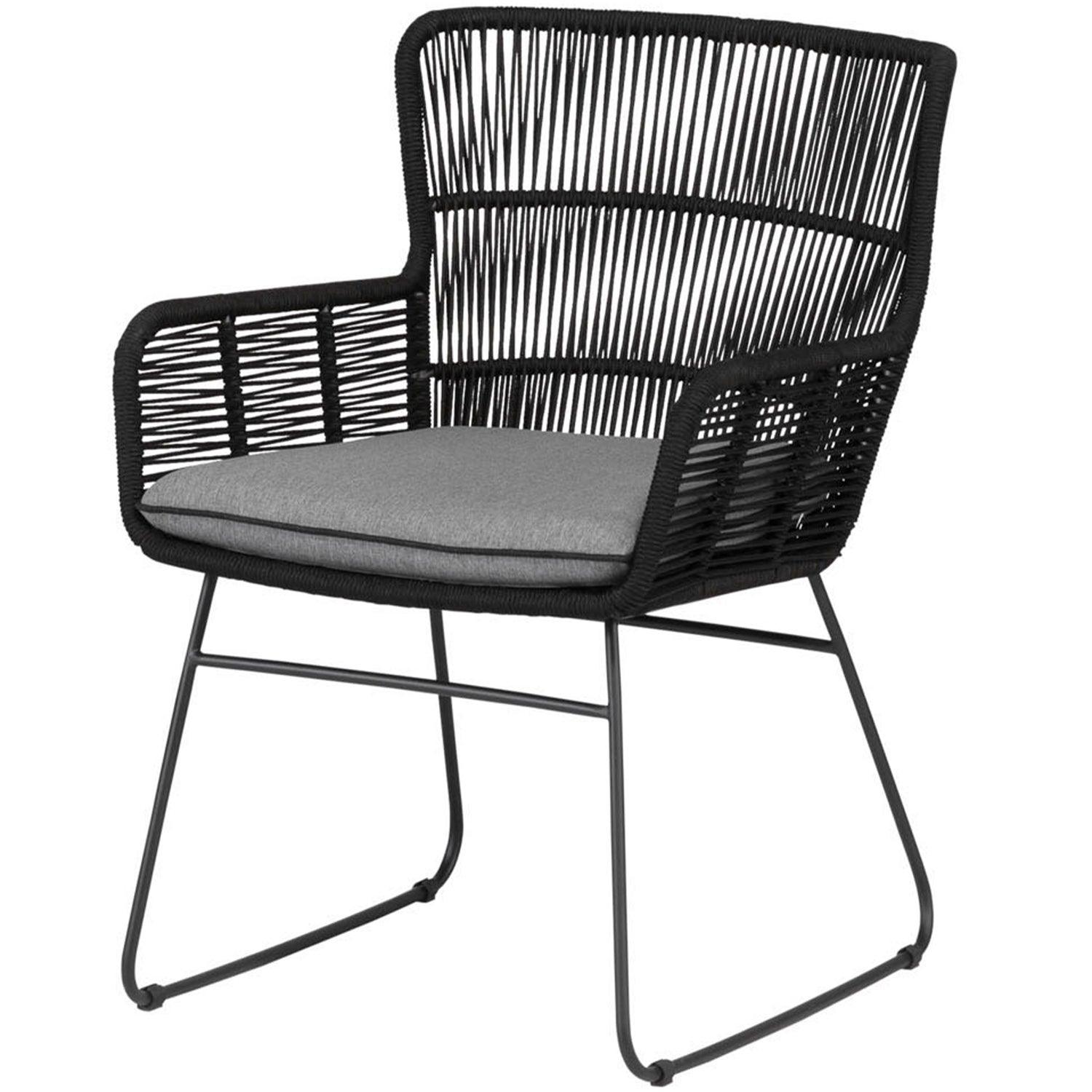 GRACE GARDEN CHAIR ANTHRACITE STEEL/ROPE - PARIS14A.RO