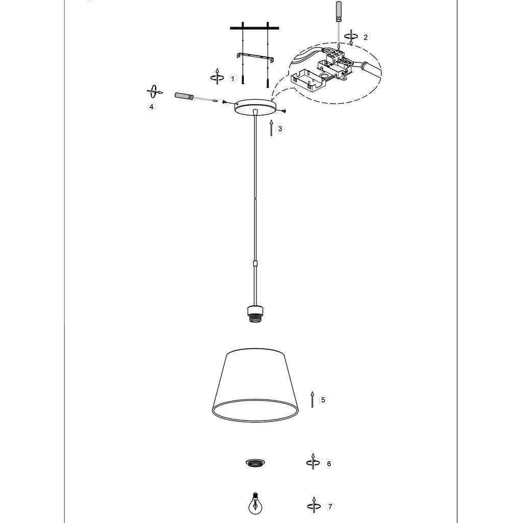 Lustra Sparkled Light 3602ST+K1001RS Gri de Oțel cu Abajur din Lână - PARIS14A.RO