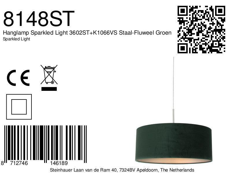 Lustra Sparkled Light 3602ST+K1066VS Staal-Fluweel Groen - PARIS14A.RO