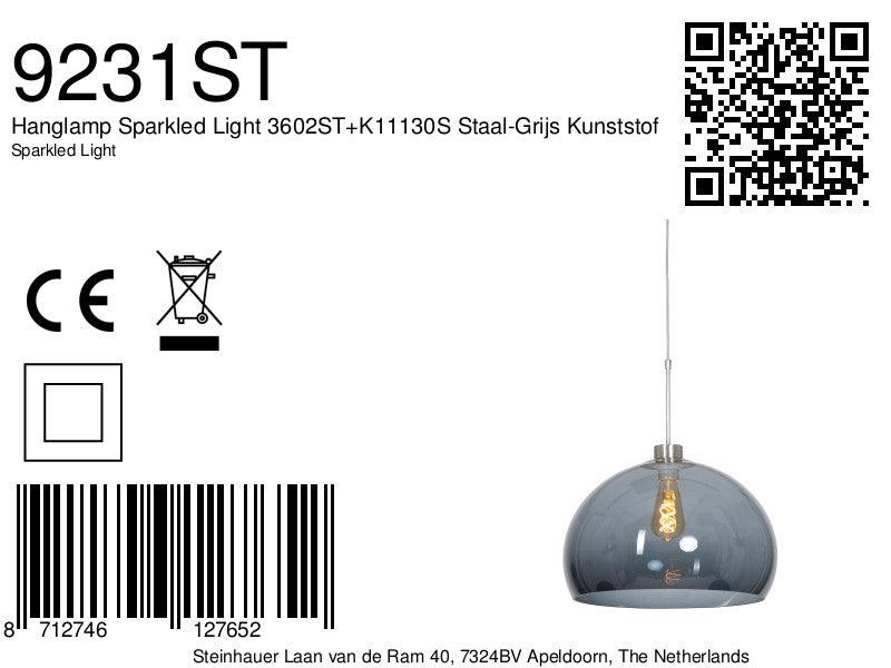 Lustra Sparkled Light 3602ST+K11130S Gri de Oțel-Gri din Plastic - PARIS14A.RO