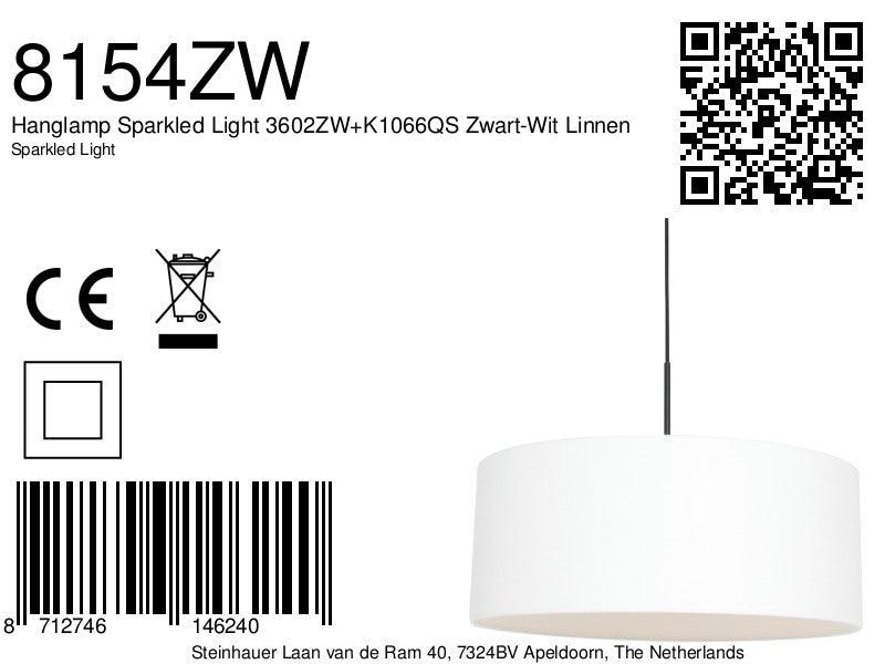 Lustra Sparkled Light 3602ZW+K1066QS Negru-Alb în Lână - PARIS14A.RO