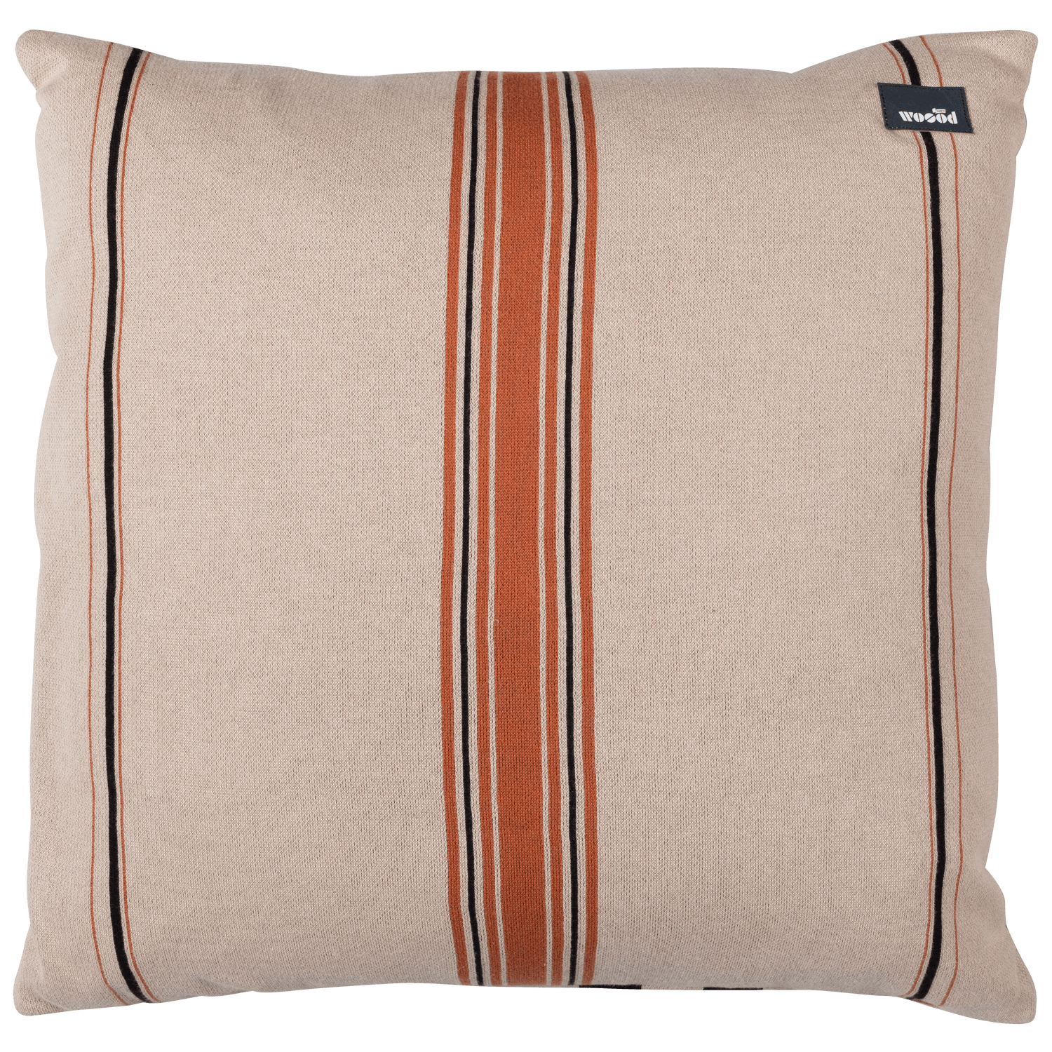 HANI STRIPED CUSHION KHAKI/BLACK 60x60CM - PARIS14A.RO