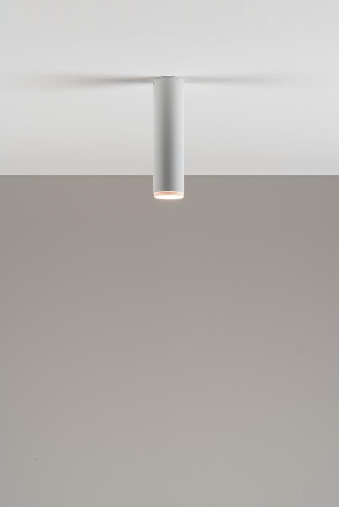 Lustra de tavan Haul 55, înălțime 21 cm, cu suport GU10, culoare alb texturat. - PARIS14A.RO