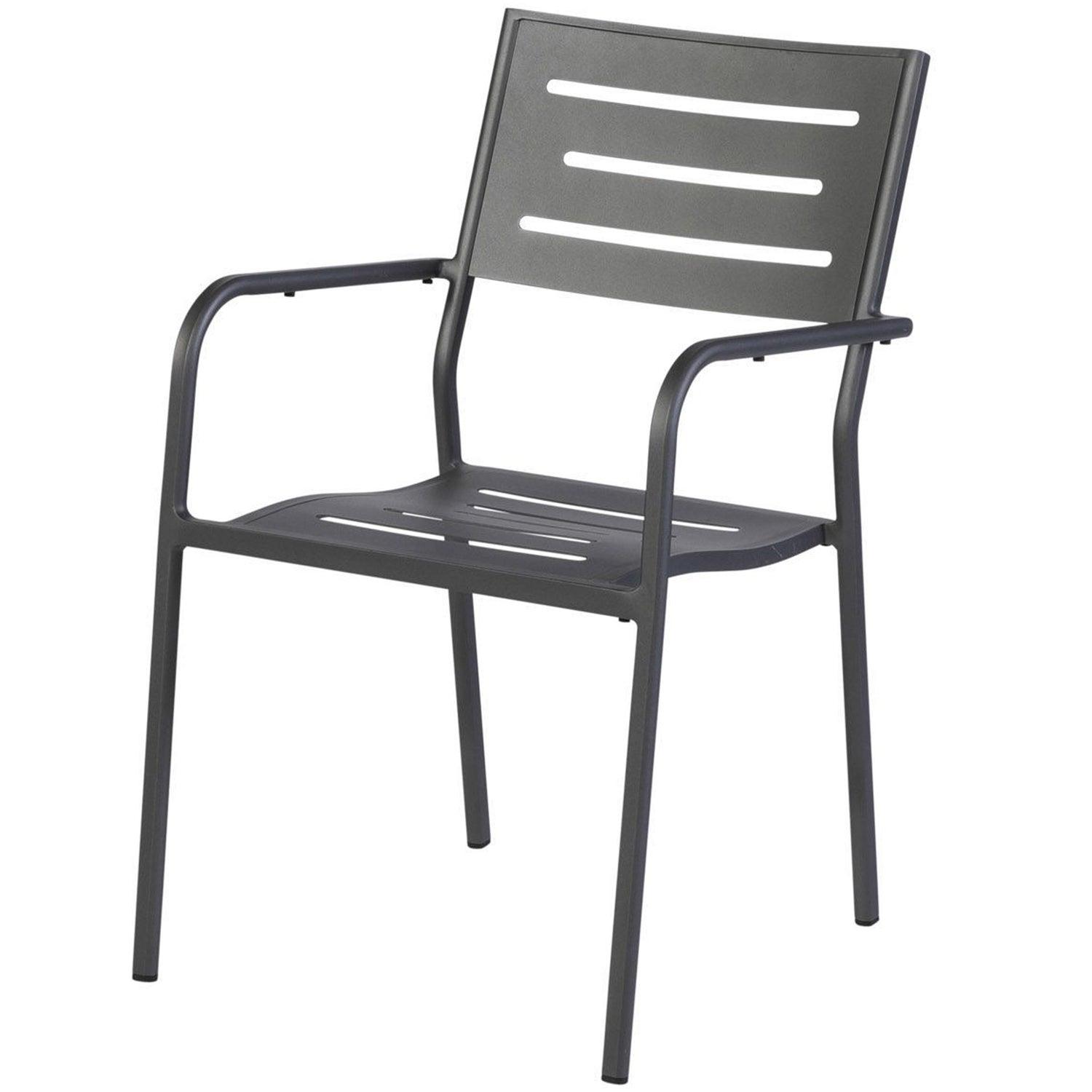 HAWAII GARDEN CHAIR WITH ARMREST ANTHRACITE - PARIS14A.RO