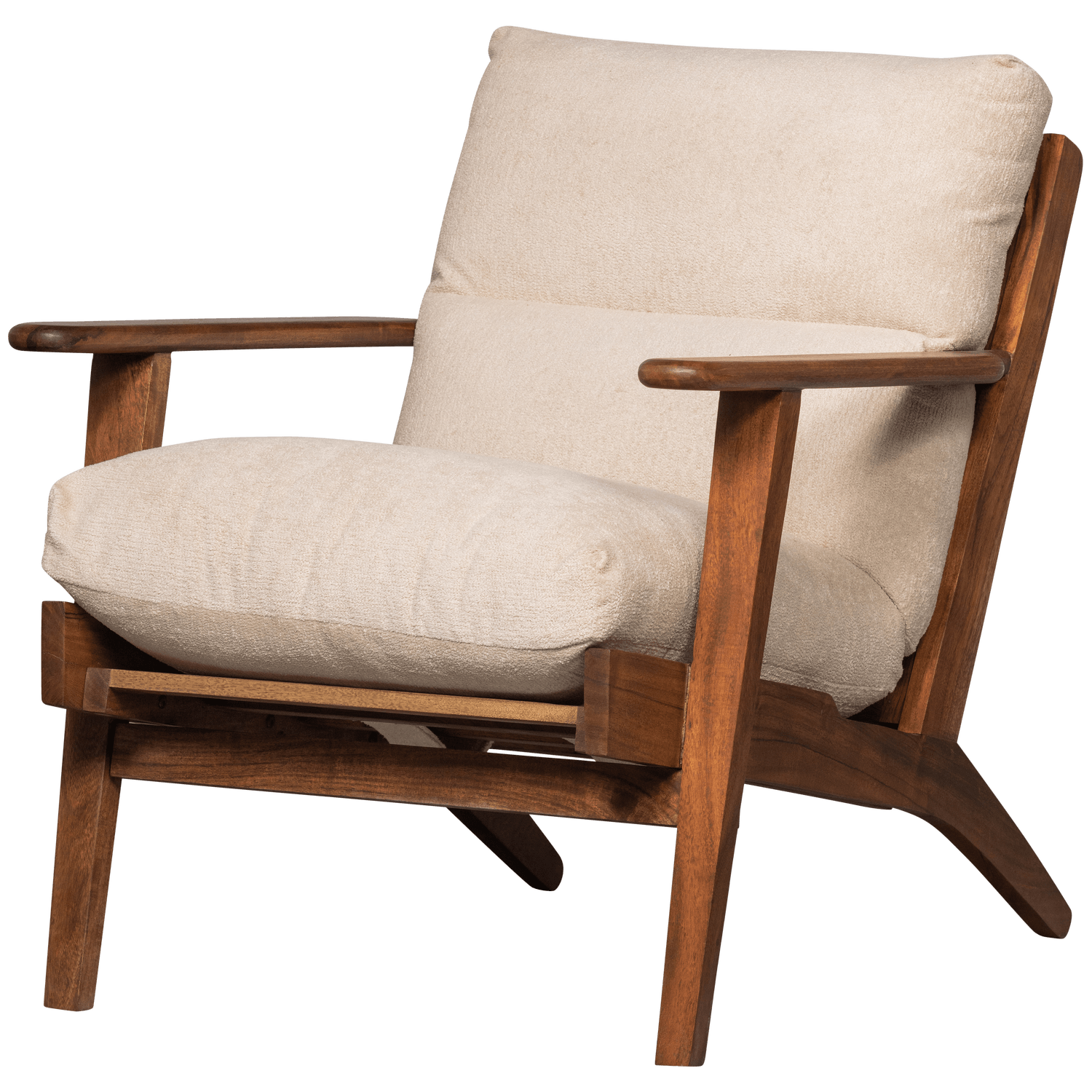 HOUSTON ARMCHAIR BOUCLE/WOOD NATURAL - PARIS14A.RO