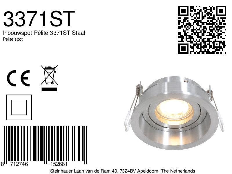 Inbouwspot Pélite 3371ST Staal - Spot încorporabil Pélite 3371ST din oțel - PARIS14A.RO