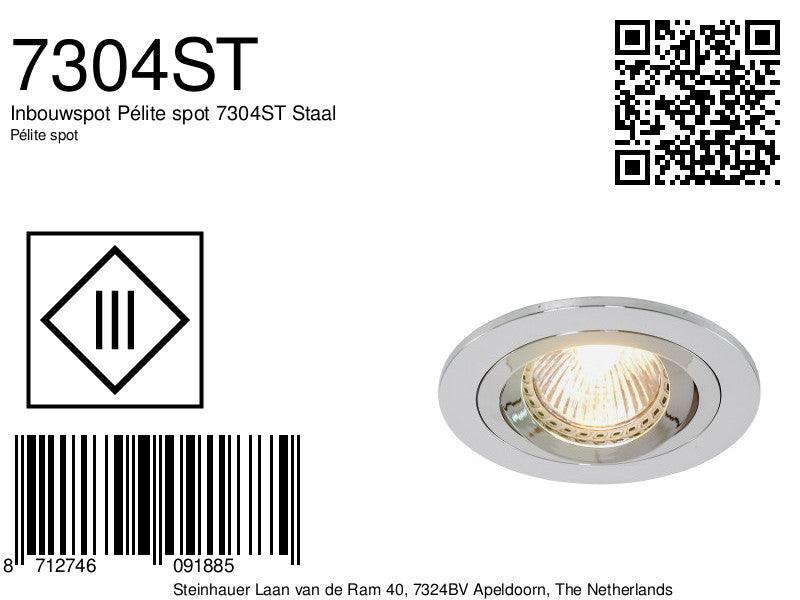 Inbouwspot Pélite spot 7304ST Staal - Spotul încorporabil Pélite 7304ST din oțel - PARIS14A.RO
