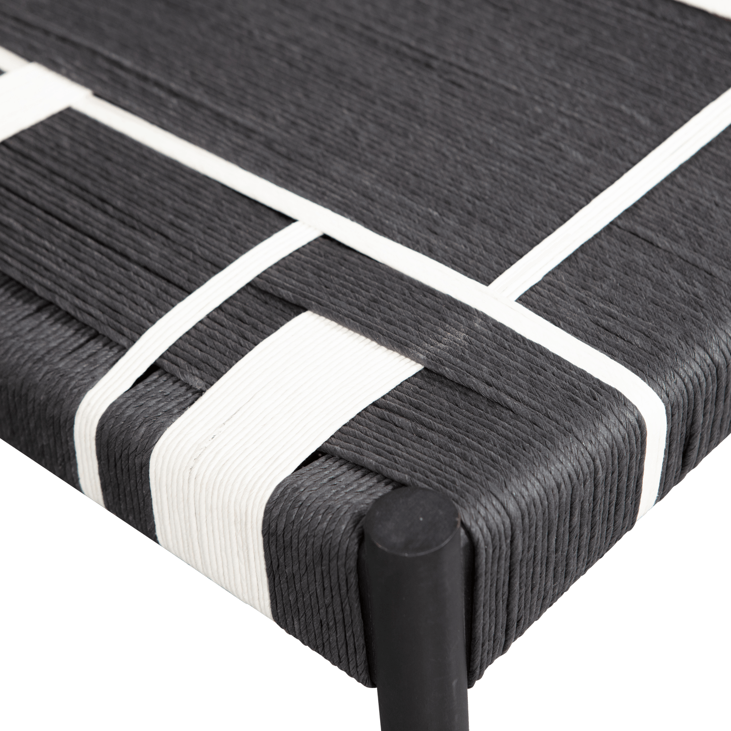 JESSY BENCH MANGO WOOD/CORD BLACK/WHITE - PARIS14A.RO