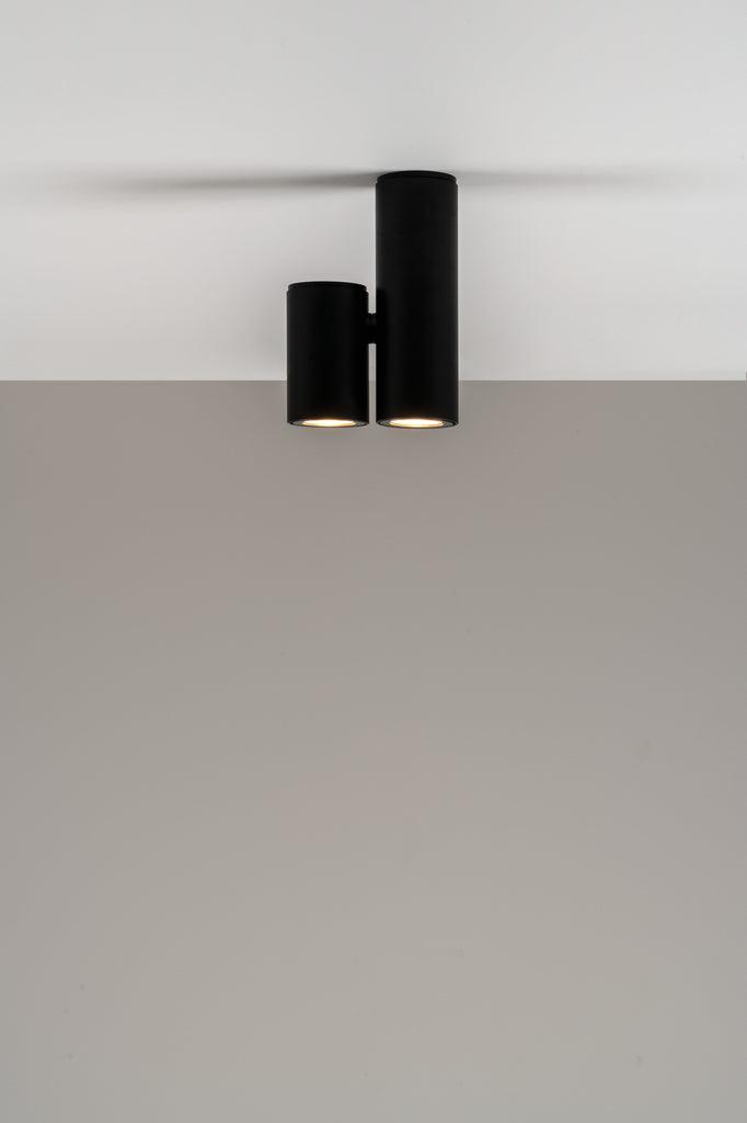 Lampa de tavan Kronn, 2 x GU10, negru texturat - PARIS14A.RO