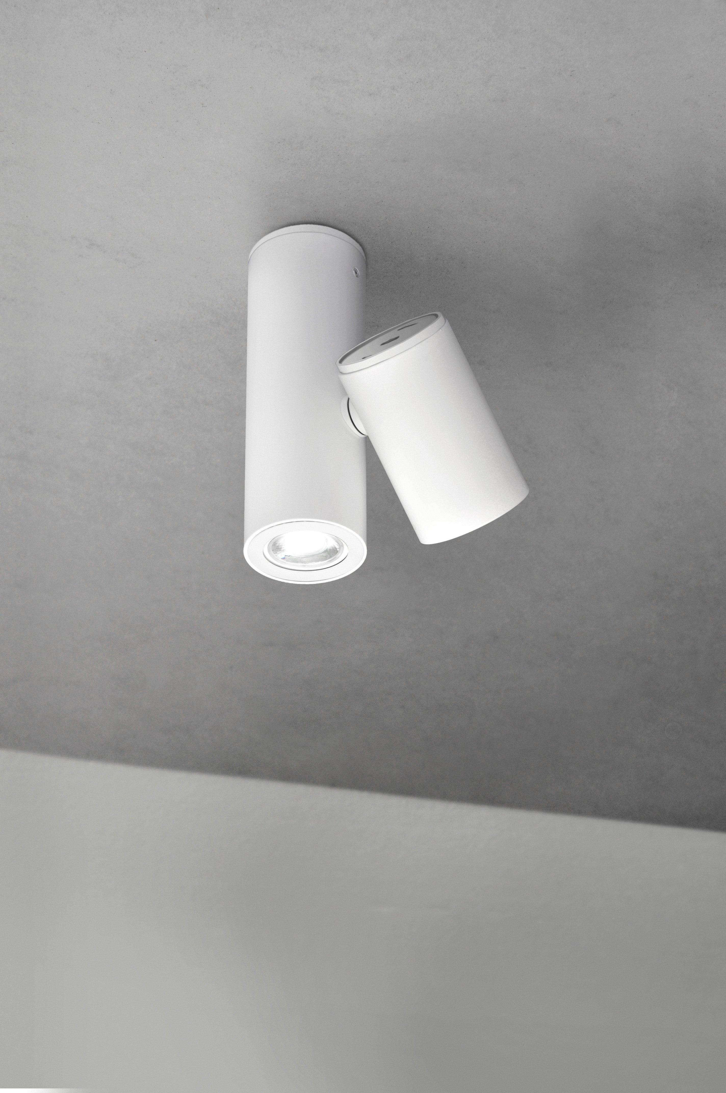 Lampa de tavan Kronn, 2x GU10, alb texturat - PARIS14A.RO