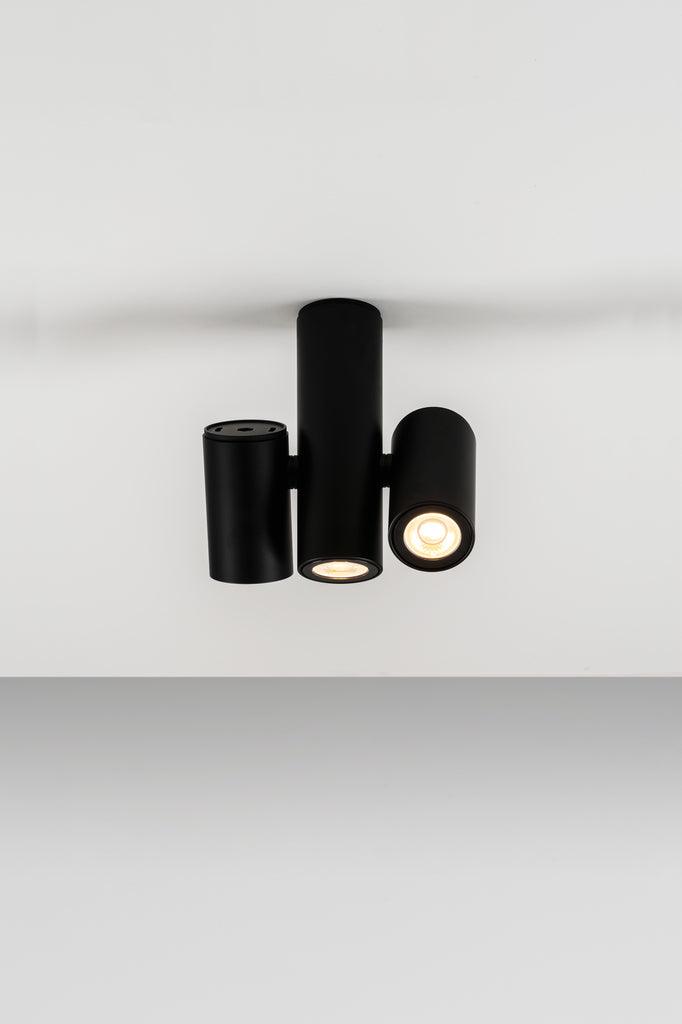 Lampa de tavan Kronn, 3 x GU10, negru texturat - PARIS14A.RO