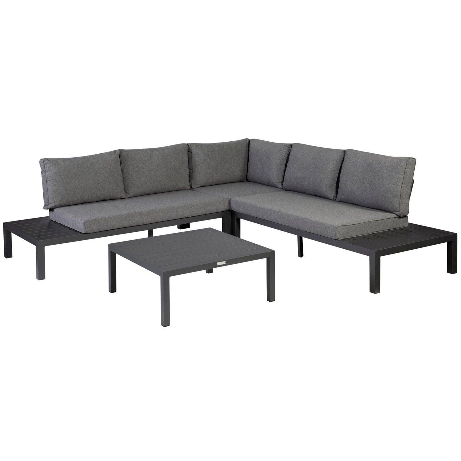 LA VIDA LOUNGE SET GARDEN ALUMINIUM ANTHRACITE INCL CUSHIONS - PARIS14A.RO